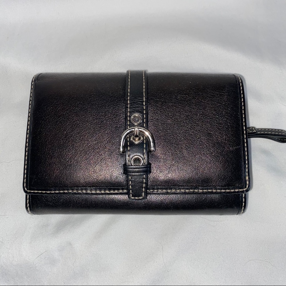 Coach Black Leather Bifold Wallet